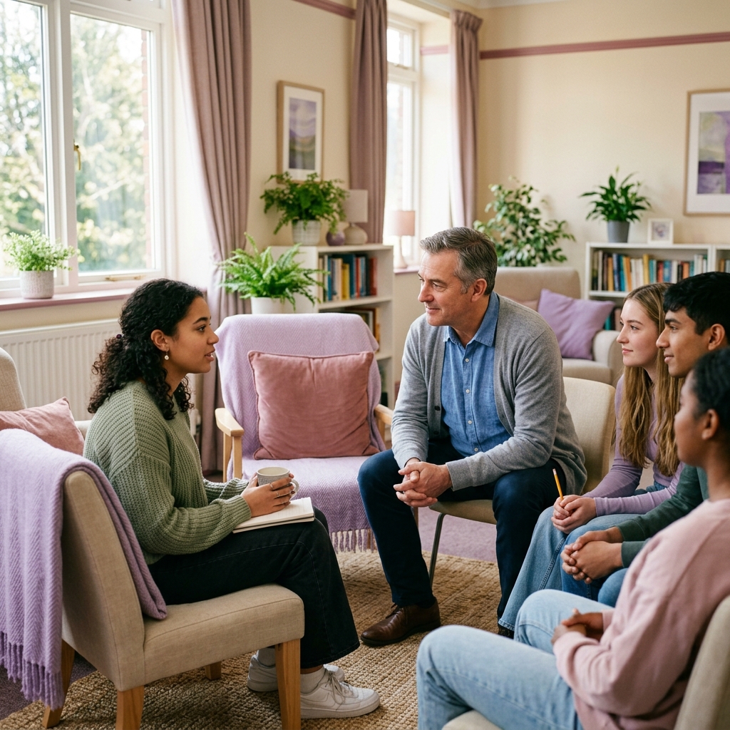 Young people in a welcoming support session